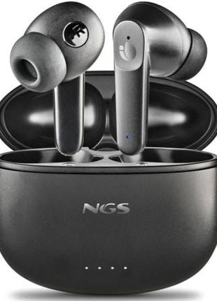 Auriculares Bluetooth NGS Ártica Hush con estuche de carga/ Autonomía 4h/ Negros - Tiensol