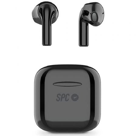 Auriculares Bluetooth SPC Zion Pro con estuche de carga/ Autonomía 3.5h/ Negros - Tiensol