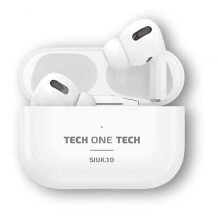 Auriculares Bluetooth Tech One Tech SIUX.10 TEC1410/ con estuche de carga/ Autonomía 5h/ Blancos - Tiensol