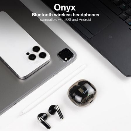 Auriculares Bluetooth TooQ Onyx TQBWH - 0054B con estuche de carga/ Autonomía 4h/ Negros - Tiensol