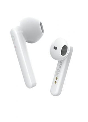 Auriculares Bluetooth Trust Primo Touch con estuche de carga/ Autonomía 4h/ Blancos - Tiensol