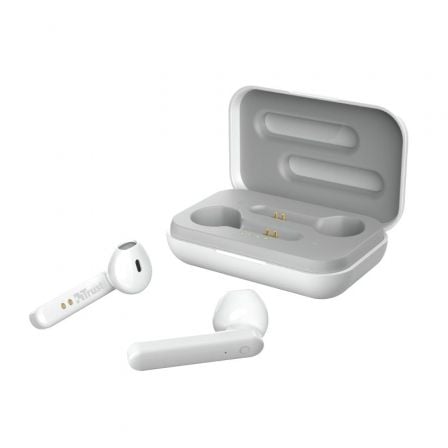 Auriculares Bluetooth Trust Primo Touch con estuche de carga/ Autonomía 4h/ Blancos - Tiensol