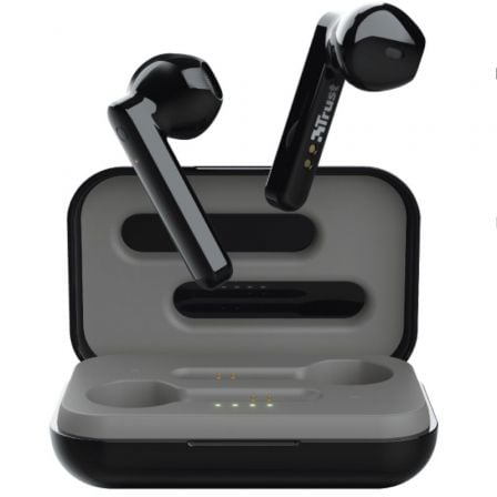 Auriculares Bluetooth Trust Primo Touch con estuche de carga/ Autonomía 4h/ Negros - Tiensol