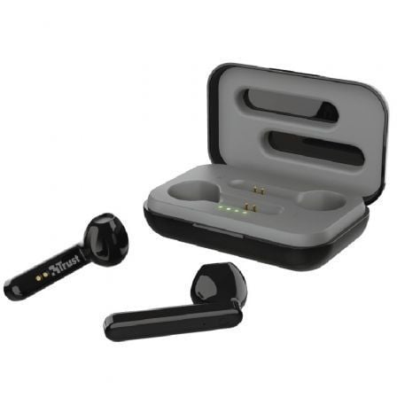 Auriculares Bluetooth Trust Primo Touch con estuche de carga/ Autonomía 4h/ Negros - Tiensol