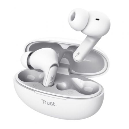 Auriculares Bluetooth Trust Yavi ENC con estuche de carga/ Blancos - Tiensol