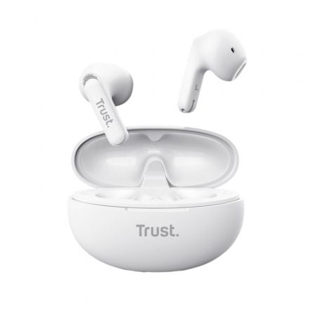 Auriculares Bluetooth Trust Yavi ENC con estuche de carga/ Blancos - Tiensol