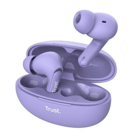 Auriculares Bluetooth Trust Yavi ENC con estuche de carga/ Morados - Tiensol