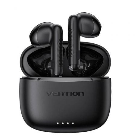 Auriculares Bluetooth Vention ELF E03 NBHB0 con estuche de carga/ Autonomía 6h/ Negros - Tiensol