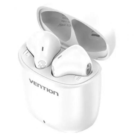 Auriculares Bluetooth Vention NBGW0 con estuche de carga/ Autonomía 7h/ Blancos - Tiensol