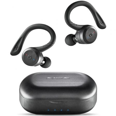 Auriculares Deportivos Bluetooth NGS Ártica Jogger con estuche de carga/ Autonomía 10h/ Negros - Tiensol