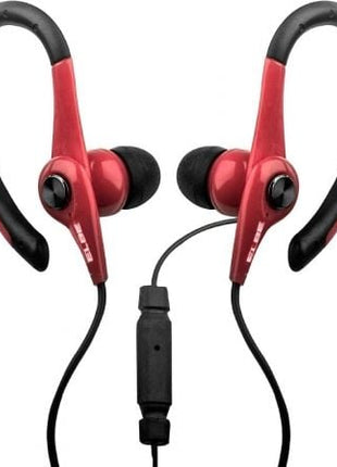 Auriculares Deportivos Elbe AU - 107 - MIC/ con Micrófono/ Jack 3.5/ Rojos y Negros - Tiensol