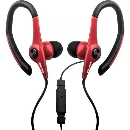 Auriculares Deportivos Elbe AU - 107 - MIC/ con Micrófono/ Jack 3.5/ Rojos y Negros - Tiensol