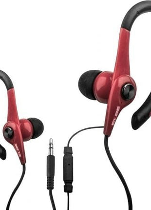 Auriculares Deportivos Elbe AU - 107 - MIC/ con Micrófono/ Jack 3.5/ Rojos y Negros - Tiensol