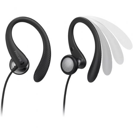 Auriculares Deportivos Philips TAA1105BK/ con Micrófono/ Jack 3.5/ Negros - Tiensol