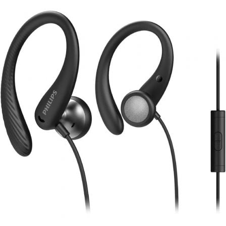 Auriculares Deportivos Philips TAA1105BK/ con Micrófono/ Jack 3.5/ Negros - Tiensol