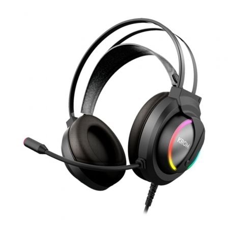 Auriculares Gaming con Micrófono Krom Kappa/ Jack 3.5/ USB 2.0/ Negros - Tiensol