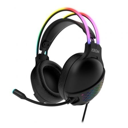 Auriculares Gaming con Micrófono Krom Klaim/ Jack 3.5/ USB 2.0/ Negros - Tiensol