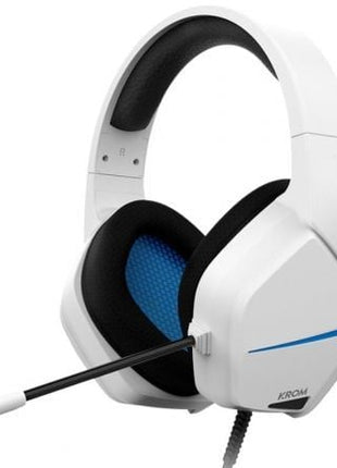 Auriculares Gaming con Micrófono Krom Kopa Move/ Jack 3.5/ Blancos - Tiensol