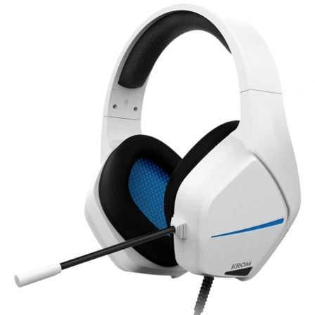 Auriculares Gaming con Micrófono Krom Kopa Move/ Jack 3.5/ Blancos - Tiensol