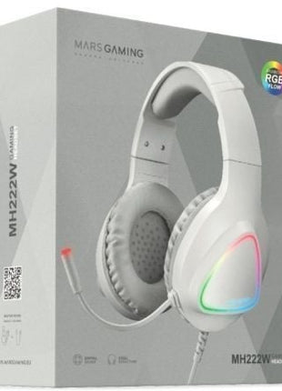 Auriculares Gaming con Micrófono Mars Gaming MH222/ Jack 3.5/ Blancos - Tiensol