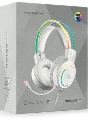 Auriculares Gaming con Micrófono Mars Gaming MHRGB/ Jack 3.5/ Blancos - Tiensol