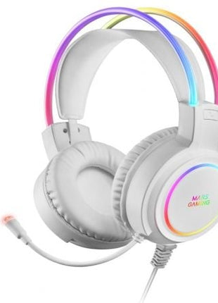 Auriculares Gaming con Micrófono Mars Gaming MHRGB/ Jack 3.5/ Blancos - Tiensol