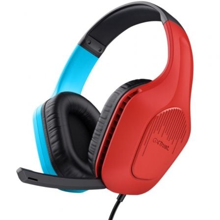 Auriculares Gaming con Micrófono Trust Gaming GXT 416S Zirox/ Jack 3.5/ Azules y Rojos - Tiensol