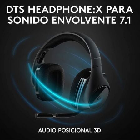 Auriculares Gaming Inalámbricos con Micrófono Logitech G533/ Negros - Tiensol