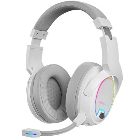 Auriculares Gaming Inalámbricos con Micrófono Mars Gaming MHW100/ Jack 3.5/ Blancos - Tiensol