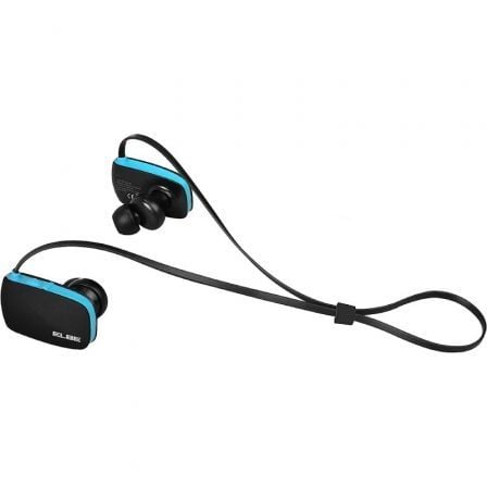 Auriculares Inalámbricos Deportivos Elbe ABT - 038 - DEP/ con Micrófono/ Bluetooth/ Azules y Negros - Tiensol