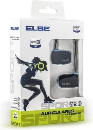 Auriculares Inalámbricos Deportivos Elbe ABT - 038 - DEP/ con Micrófono/ Bluetooth/ Azules y Negros - Tiensol