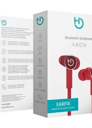 Auriculares Inalámbricos Intrauditivos Hiditec Aken INT010000/ con Micrófono/ Bluetooth/ Rojos - Tiensol