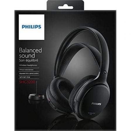 Auriculares Inalámbricos Philips SHC5200/ Radiofrecuencia/ Negros - Tiensol