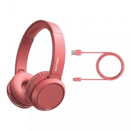 Auriculares Inalámbricos Philips TAH4205/ con Micrófono/ Bluetooth/ Rojos - Tiensol