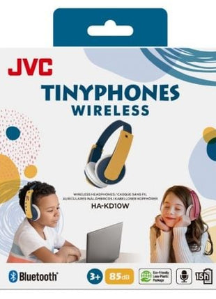 Auriculares Infantiles Inalámbricos JVC Tinyphone HA - KD10W/ Bluetooth/ Amarillos y Azules - Tiensol