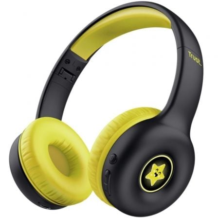 Auriculares Infantiles Inalámbricos Trust Nouna Kids/ con Micrófono/ Negros - Tiensol