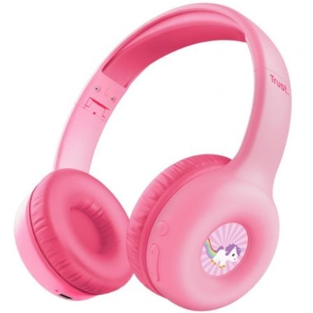 Auriculares Infantiles Inalámbricos Trust Nouna Kids/ con Micrófono/ Rosas - Tiensol