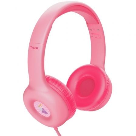 Auriculares Infantiles Trust Nouna Kids/ con Micrófono/ Rosas - Tiensol