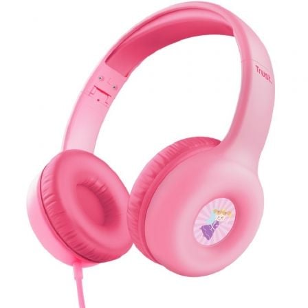 Auriculares Infantiles Trust Nouna Kids/ con Micrófono/ Rosas - Tiensol