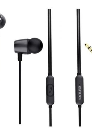 Auriculares Intrauditivos Aiwa ESTM - 30BK/ con Micrófono/ Jack 3.5/ Negros - Tiensol