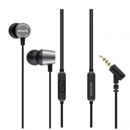 Auriculares Intrauditivos Aiwa ESTM - 30SL/ con Micrófono/ Jack 3.5/ Plateados - Tiensol