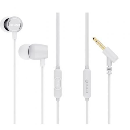 Auriculares Intrauditivos Aiwa ESTM - 30WT/ con Micrófono/ Jack 3.5/ Blancos - Tiensol