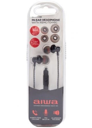 Auriculares Intrauditivos Aiwa ESTM - 50BK/ con Micrófono/ Jack 3.5/ Negro - Tiensol