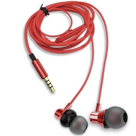 Auriculares Intrauditivos Aiwa ESTM - 50RD/ con Micrófono/ Jack 3.5/ Rojos - Tiensol