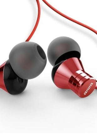 Auriculares Intrauditivos Aiwa ESTM - 50RD/ con Micrófono/ Jack 3.5/ Rojos - Tiensol