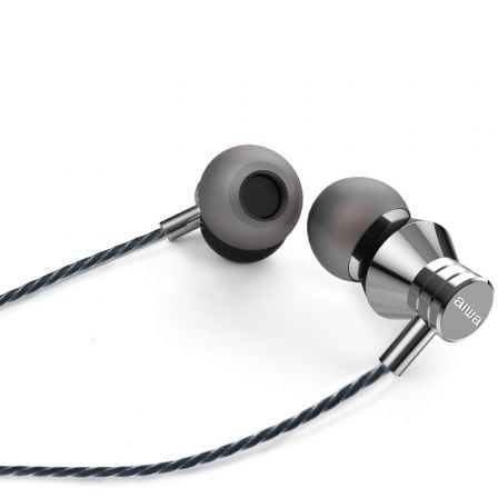 Auriculares Intrauditivos Aiwa ESTM - 50SL/ con Micrófono/ Jack 3.5/ Plateados - Tiensol