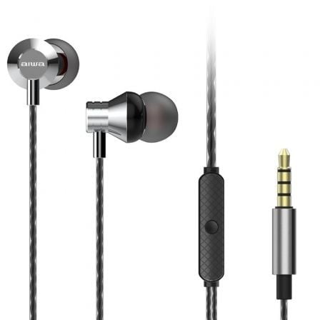 Auriculares Intrauditivos Aiwa ESTM - 50SL/ con Micrófono/ Jack 3.5/ Plateados - Tiensol