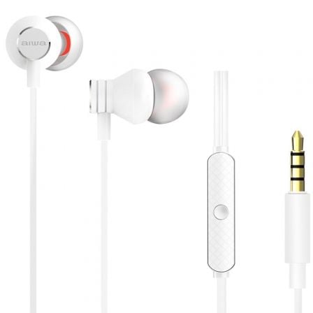 Auriculares Intrauditivos Aiwa ESTM - 50WT/ con Micrófono/ Jack 3.5/ Blancos - Tiensol