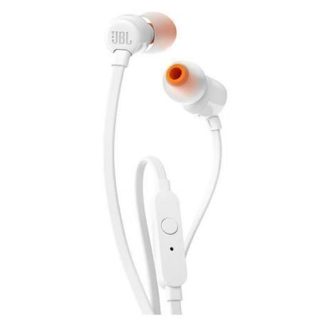 Auriculares Intrauditivos JBL Tune 110/ con Micrófono/ Jack 3.5/ Blancos - Tiensol