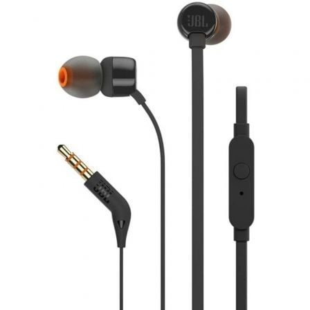 Auriculares Intrauditivos JBL Tune 160/ con Micrófono/ Jack 3.5/ Negros - Tiensol